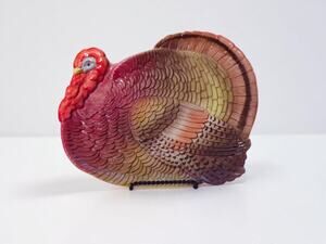 Otagiri Japan Small Turkey Plates or Platters Hand Painted 10" x 8.5"